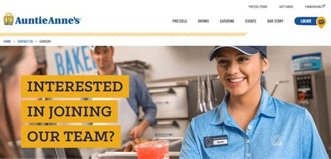 Crew Member Jobs at Auntie Anne's.